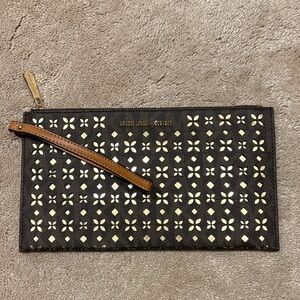 Michael Kors Black and Gold Clutch